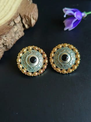 Tribal Oxidised Studs | Sarichka-Black