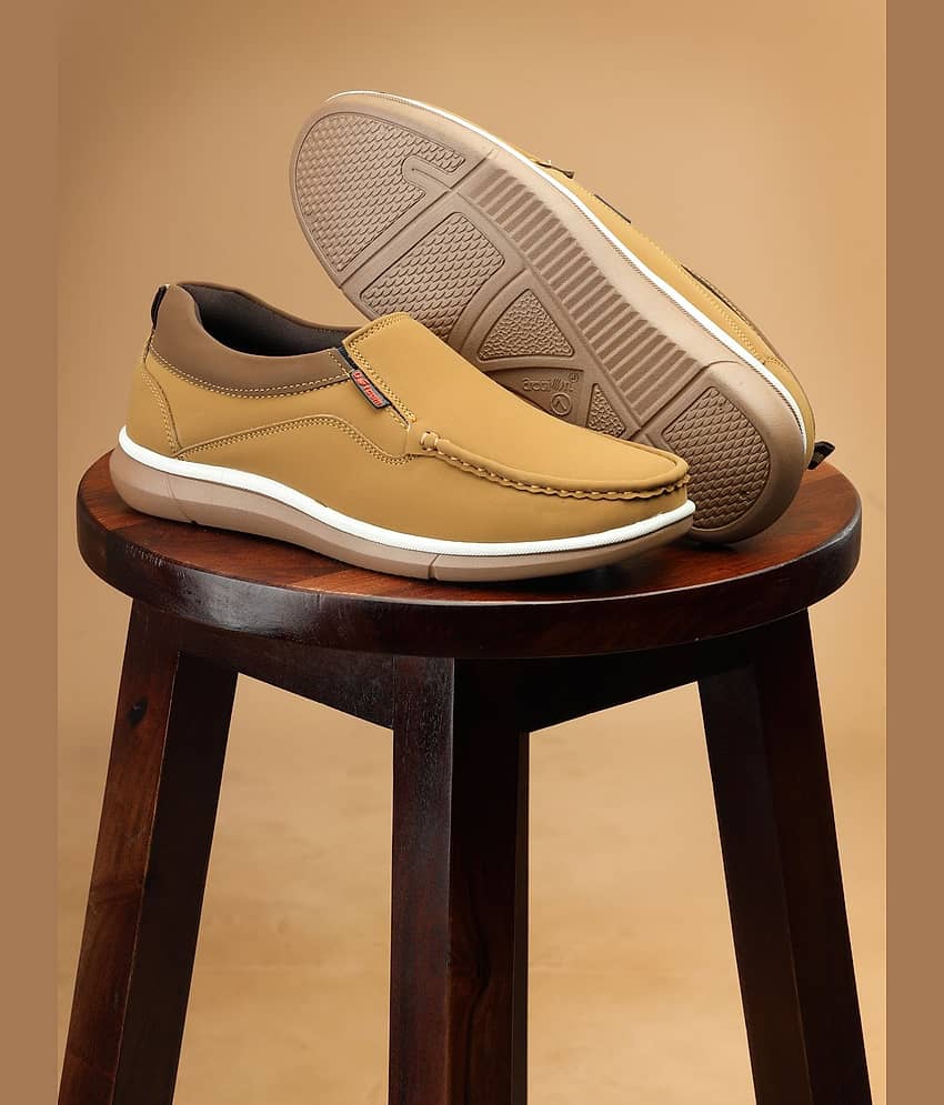 Action Brown Men's Slip On Formal Shoes