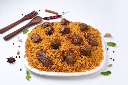 Hyderabadi Mutton Kefta Biryani Serves 4