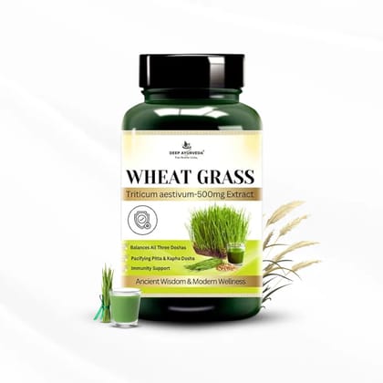 Wheatgrass Vegan Capsules - Detoxifies, Boosts Immunity & Promotes Wellness