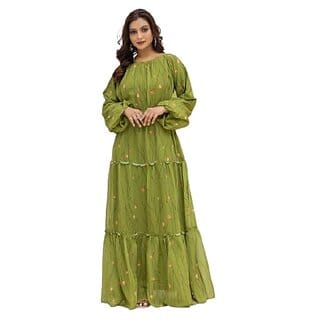SARINKU Georgette Gown Dress for Women Stylish Western Gown Long One Piece for Girls & Women
