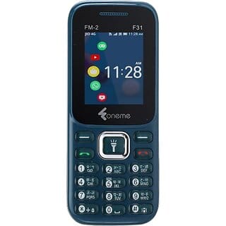 Oneme Fm-2 F31 (Dual Sim, 4.57 Cm (1.8 Inch) Display, 1100 Mah Battery, Blue)
