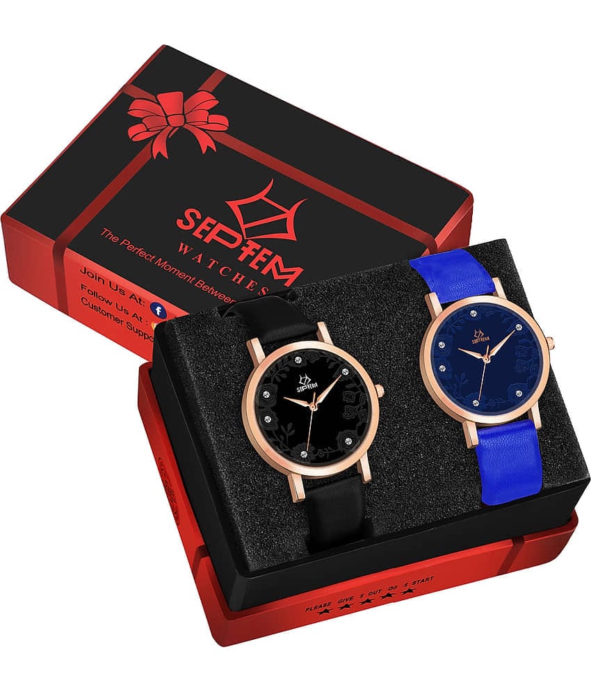 Septem Multicolor Leather Analog Men's Watch