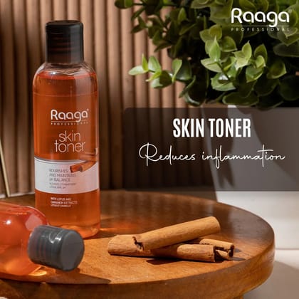 Raaga Professional Skin Toner with Lotus & Cinnamon | Nourishes, Hydrates & Balances pH | For All Skin Types
