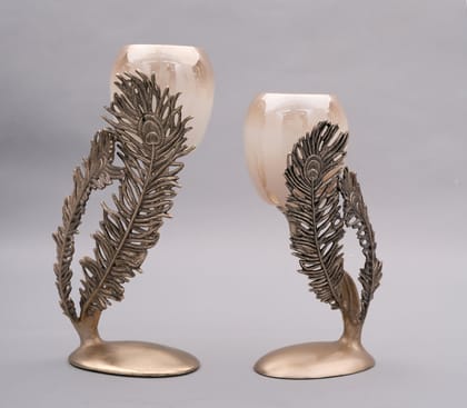 Feathered Flame  Candle Holder-Small