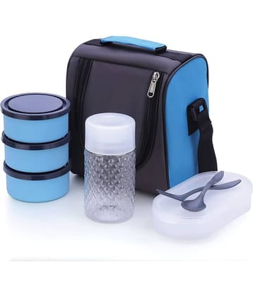 Analog kitchenware - School,College,Office Lunch Box/Tiffin Blue Stainless Steel Lunch Box ( Pack of 1 ) 250 ml