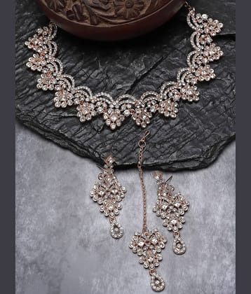 Sukkhi Rose Gold Alloy Necklace Set ( Pack of 1 )
