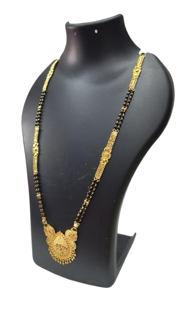 Gold Plated Traditional Marathi Mangalsutra Necklace for Women