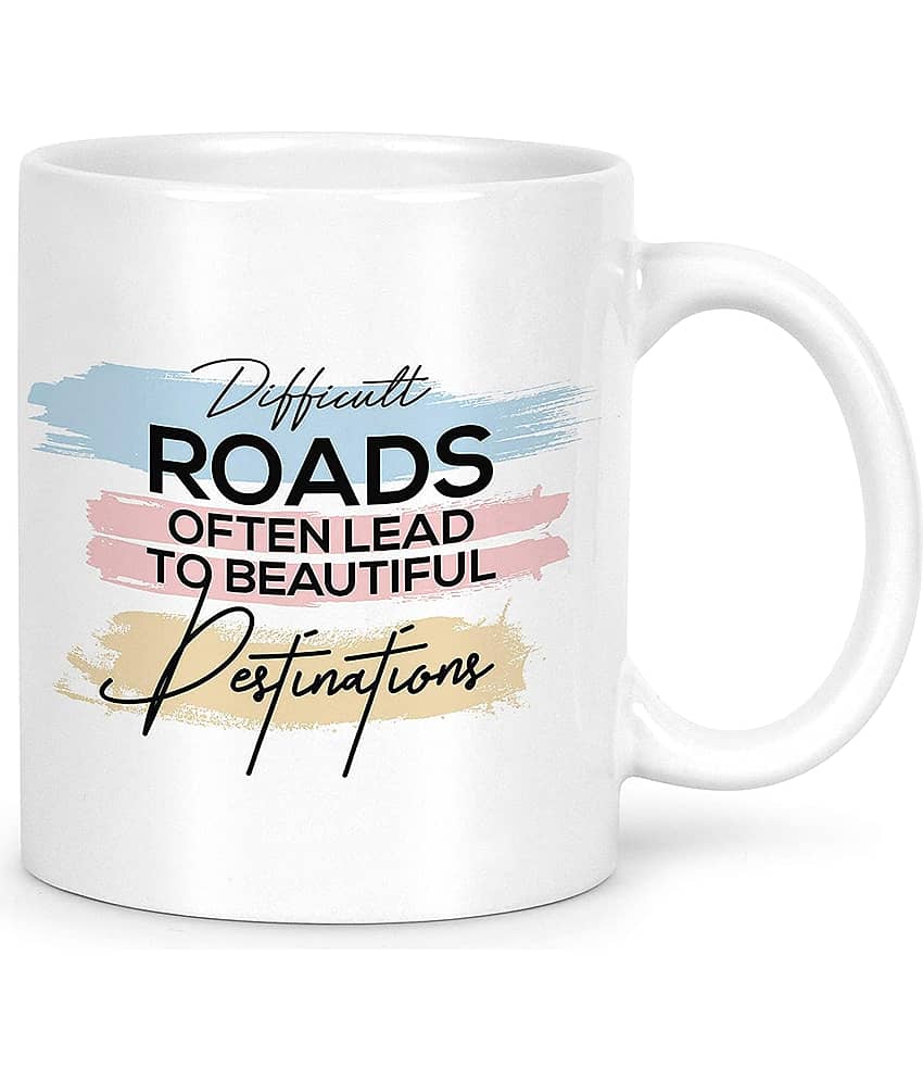 Idream Quote Printed Ceramic Coffee Mug 1 Pcs 330 mL