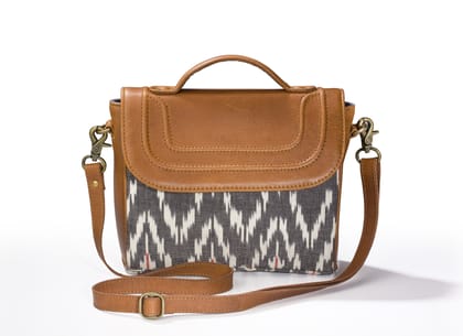 Sling Bag- Grey Ikat