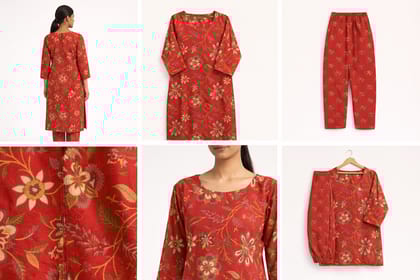 Women Cotton Printed Straight Kurti Pant Set | Floral Printed Kurta with Pant | Casual Daily Wear Ethnic Kurti Set for Women