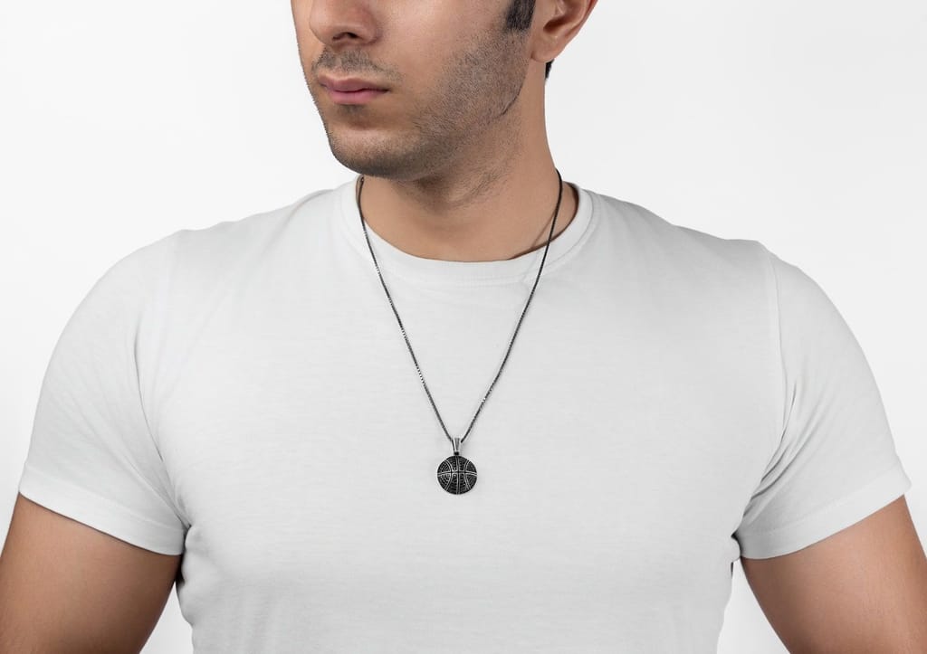 Studded Basketball Pendant