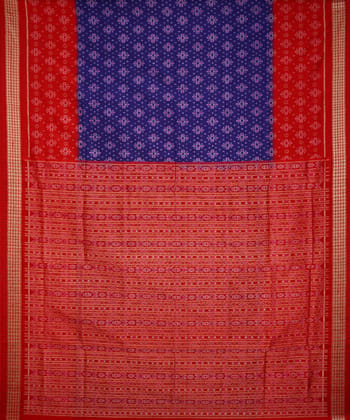 Navy blue red silk handloom sambalpuri saree Navy blue red silk handloom sambalpuri saree