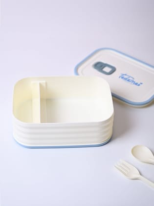 Off-White Rectangle Lunch Box - 580 ML