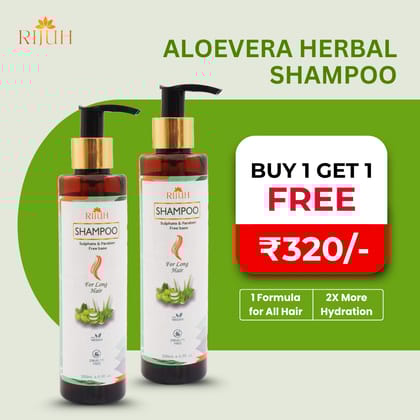 Rijuh’s Aloevera Herbal Shampoo 200 ml (Buy one get one FREE)