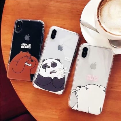 We Bare Bears Transparent Custom Slim Soft Cases-Angry Panda