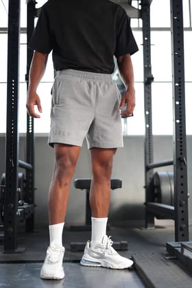 SIGNATURE SWEAT SHORTS  [HEATHER GREY]-XS [26"-28"]