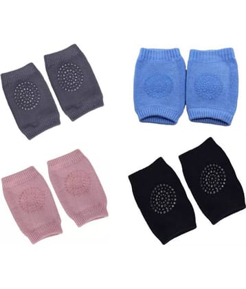 eBizMourGTPL - Multicolor Cotton Baby Knee Pad ( Pair of 4 )