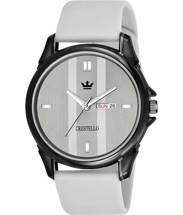 Crestello - Light Grey Silicon Analog Men's Watch