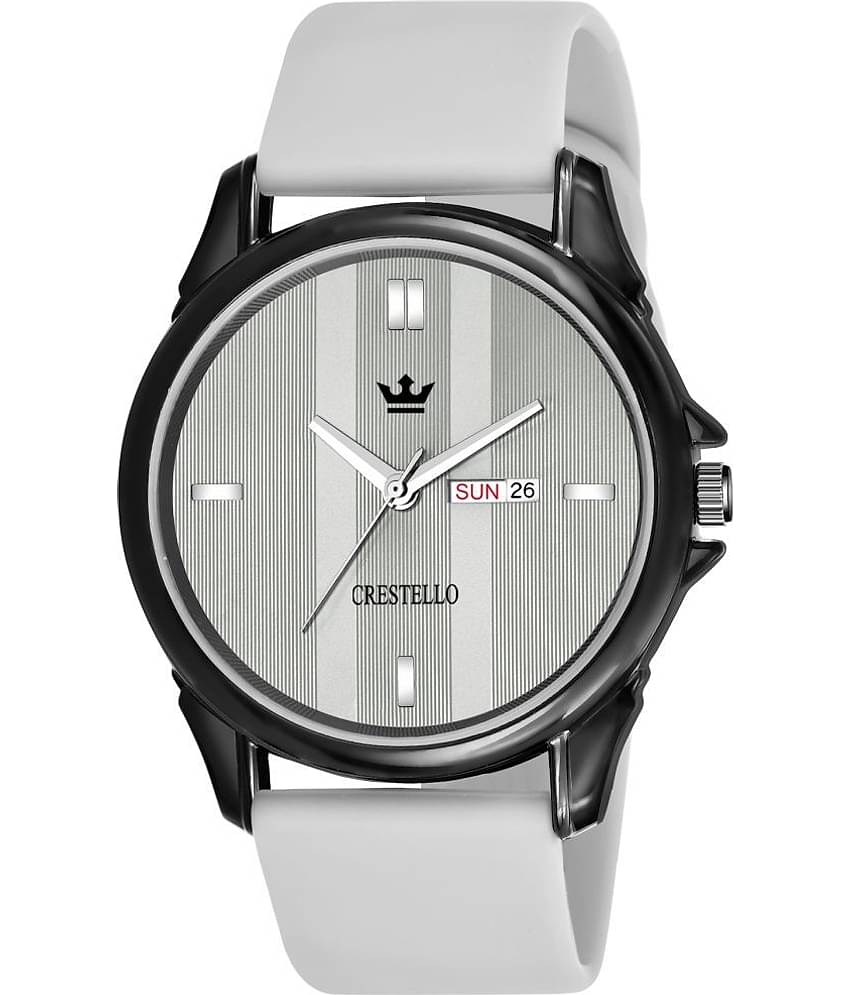 Crestello - Light Grey Silicon Analog Men's Watch
