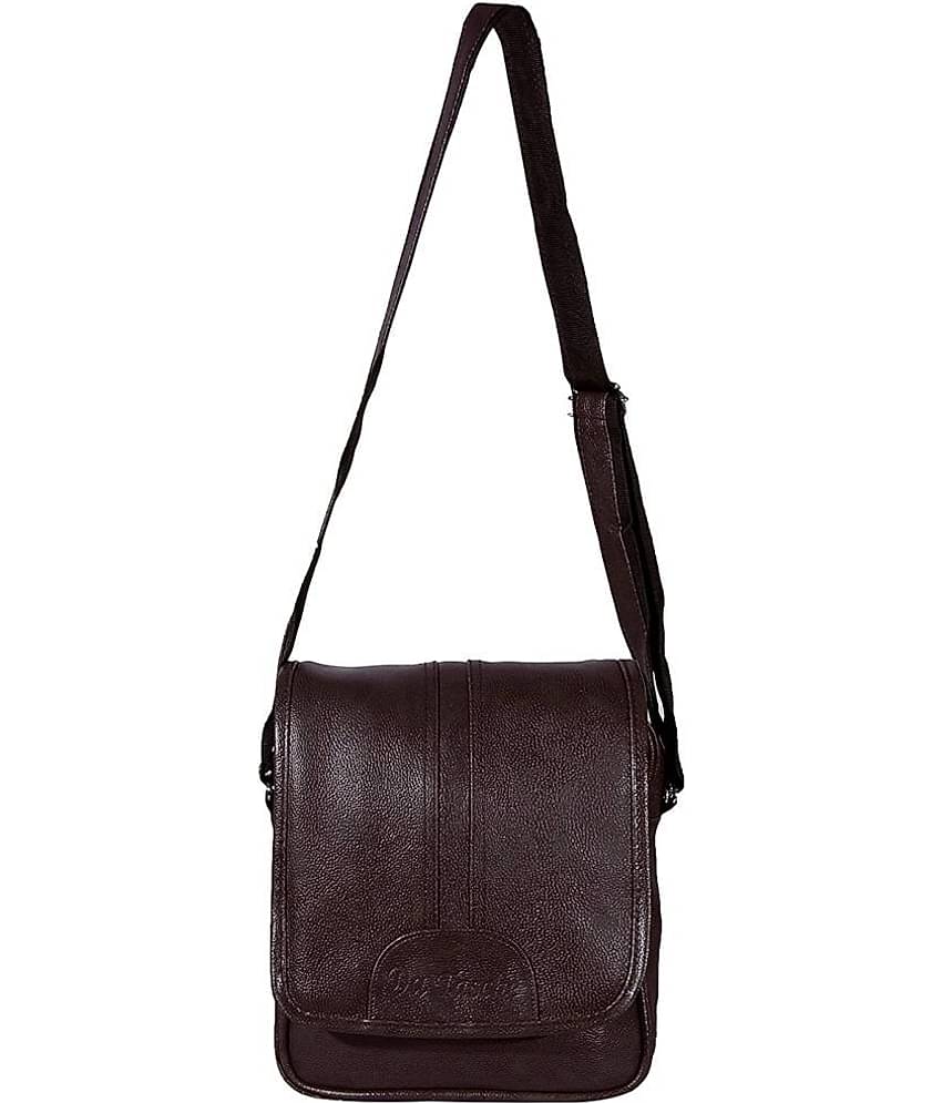 Apnav - Brown Solid Messenger Bag