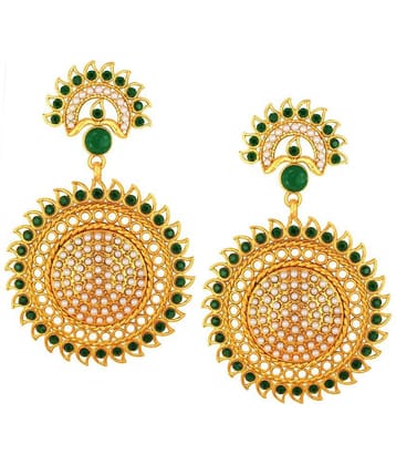 Spargz - Golden Chandelier Earrings ( Pack of 1 )