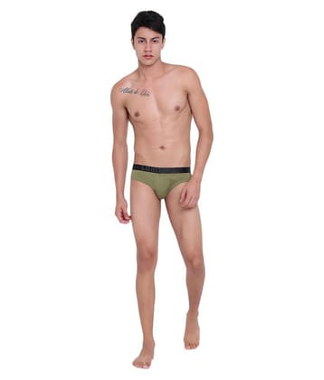 La Intimo - Olive Polyester Mens Briefs ( Pack of 1 ) - S