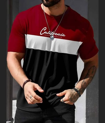 Garimaknitwear Cotton Blend Regular Fit Printed Half Sleeves Men's Round T-Shirt - White ( Pack of 1 )