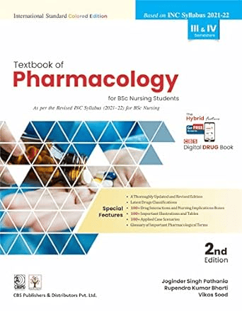 Textbook Of Pharmacology For Bsc Nursing Students 2nd Edition