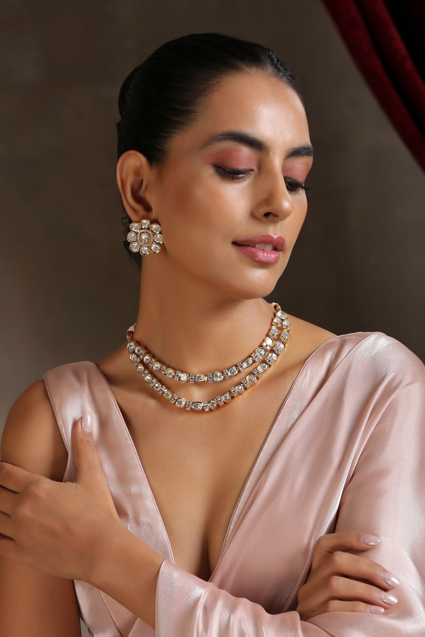 Rebecca Polki Double Line Necklace Set-Polki