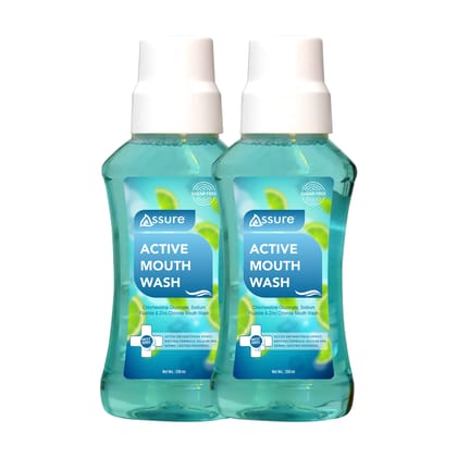 Assure Active Mouth Wash Liquid, 250 ml - Pack of 2