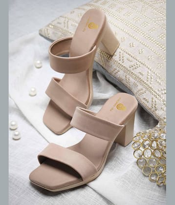 Sneakersvilla Beige Women's Sandal Heels
