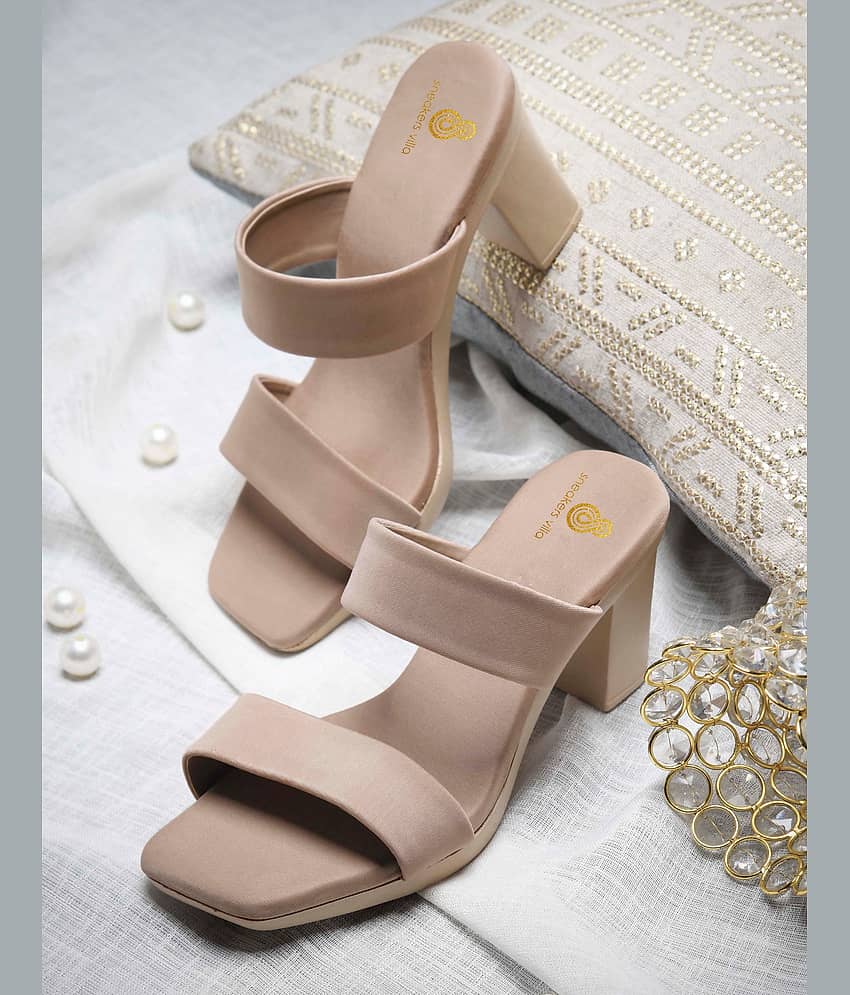 Sneakersvilla Beige Women's Sandal Heels