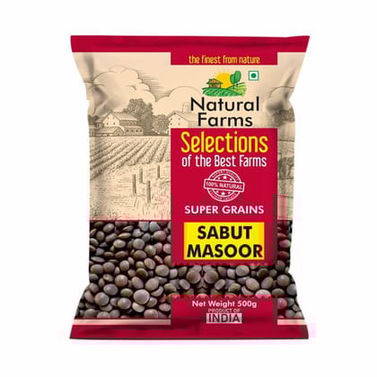 Natural Farms Sabut Masoor 500 g