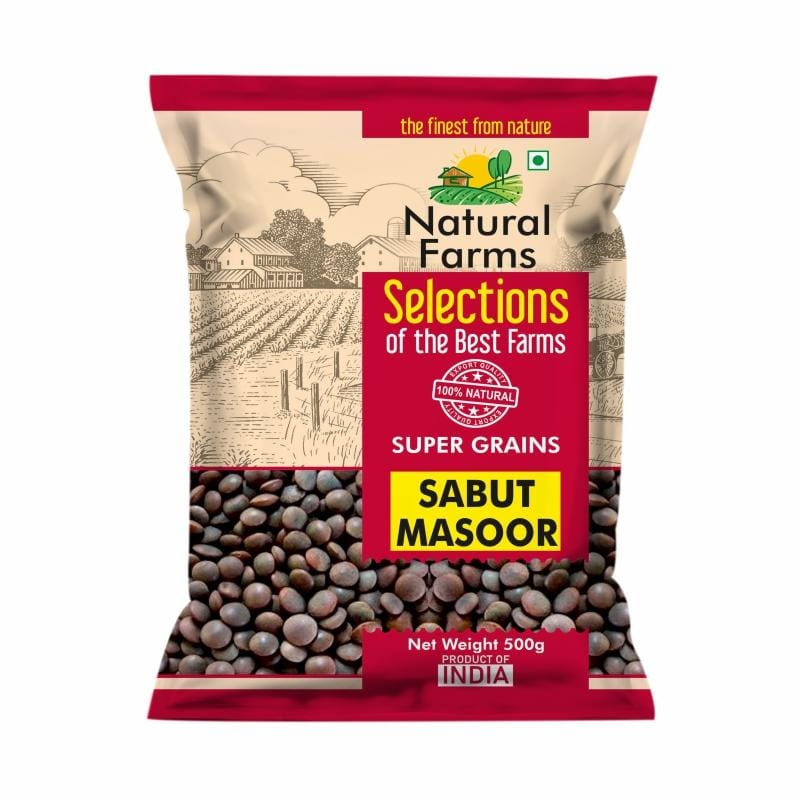 Natural Farms Sabut Masoor 500 g