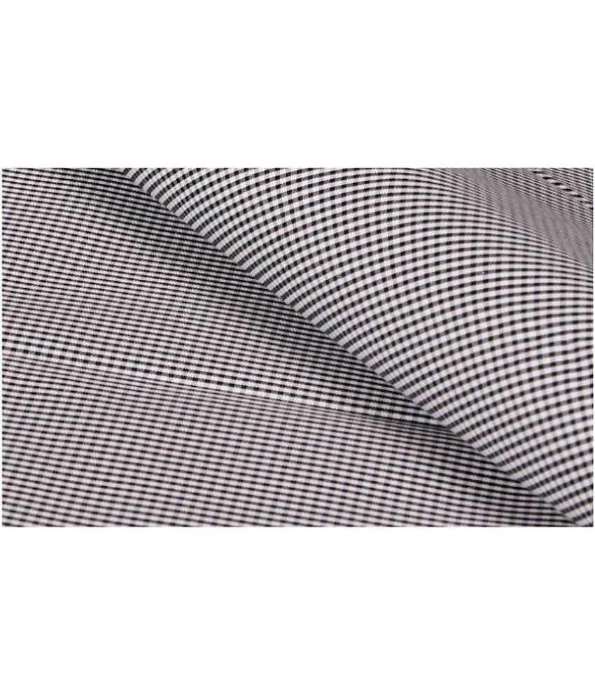 Makhanchor Black 100 Percent Cotton Unstitched Shirt pc Single