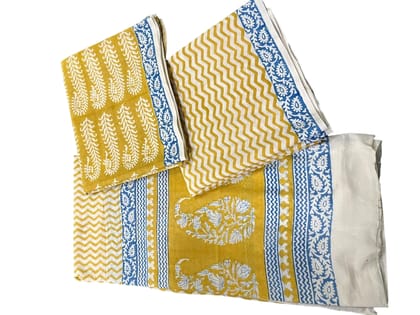 Vibrant Baag Indico Print Fabric - All-Natural Indigo Colors, Eco-Friendly, Versatile for Fashion & Home Décor