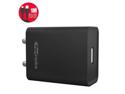 Portronics Adapto 62 BIS Certified, USB Port, wide Compatibility, Lightweight - Black