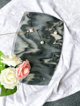 The Mohraj Marble Table Placement Grey