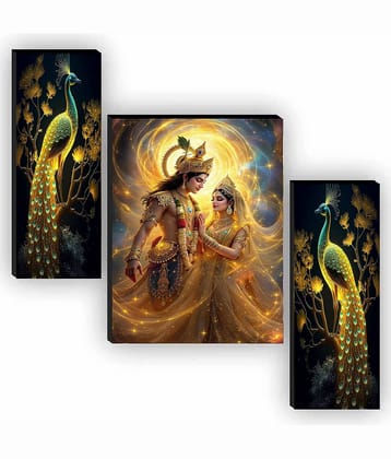 MahiArt Radha Krishna Wall Paintings Without Frame 30x1x45 (cm)