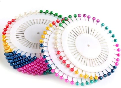 Pearl Head Pins for Tailoring - Hijab and Scarf Pins 2 Rolls