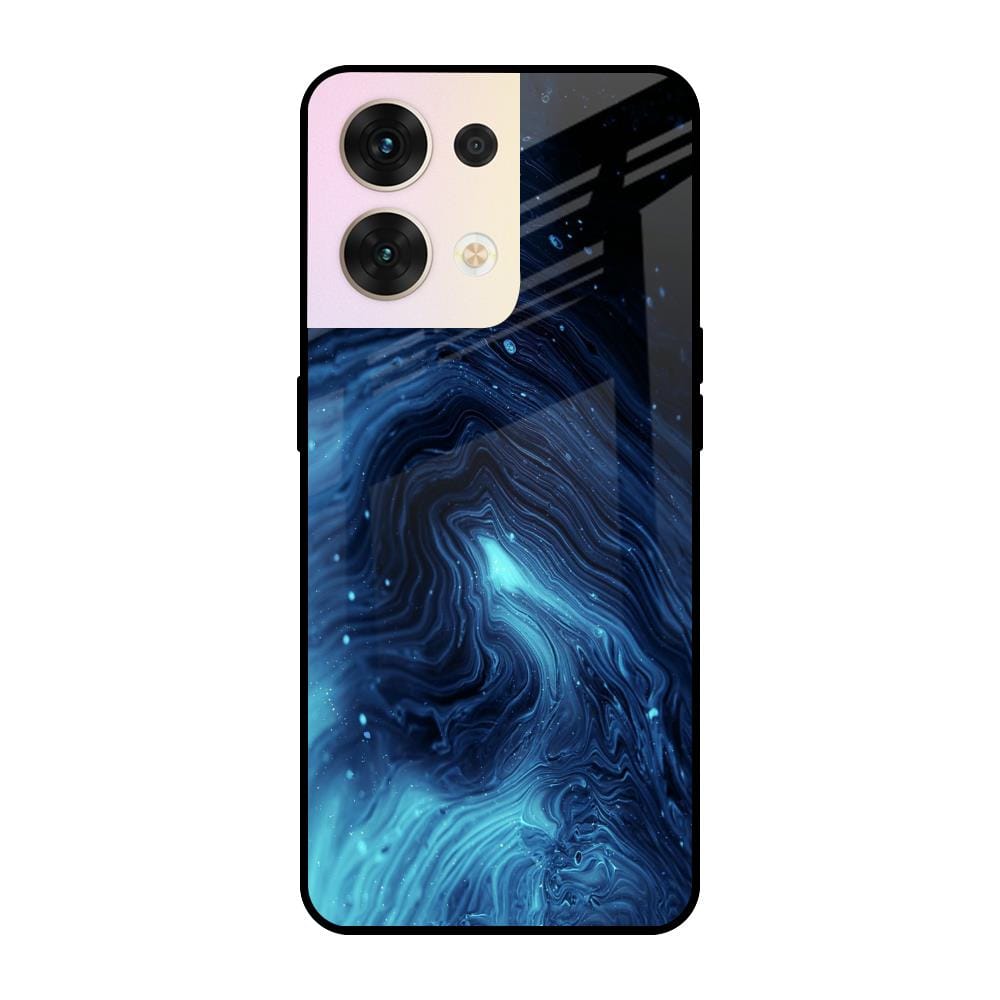 Dazzling Ocean Gradient Glass Case For Oppo Reno8 5G