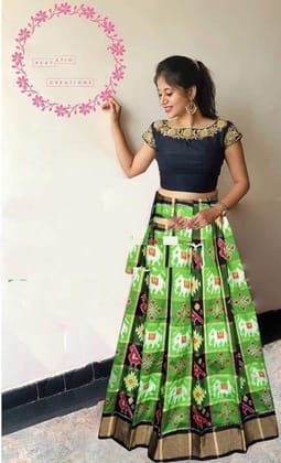 Beautiful Multi Color Embroidered Semi Stitched Lahenga Choli