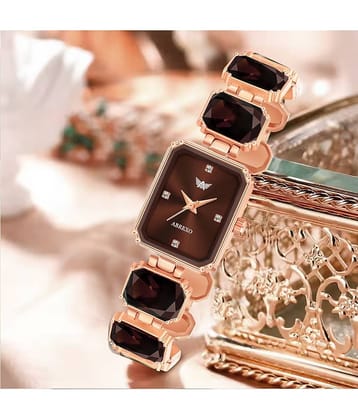 Abrexo Rose Gold Stainless Steel Analog Womens Watch