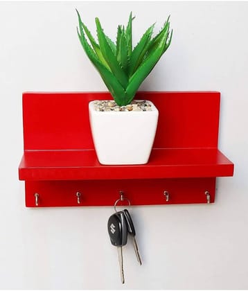 ZIPPIWUD Floating Shelves Red Wood - Pack of 1