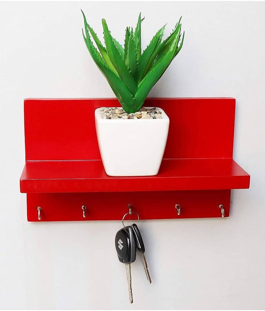 ZIPPIWUD Floating Shelves Red Wood - Pack of 1