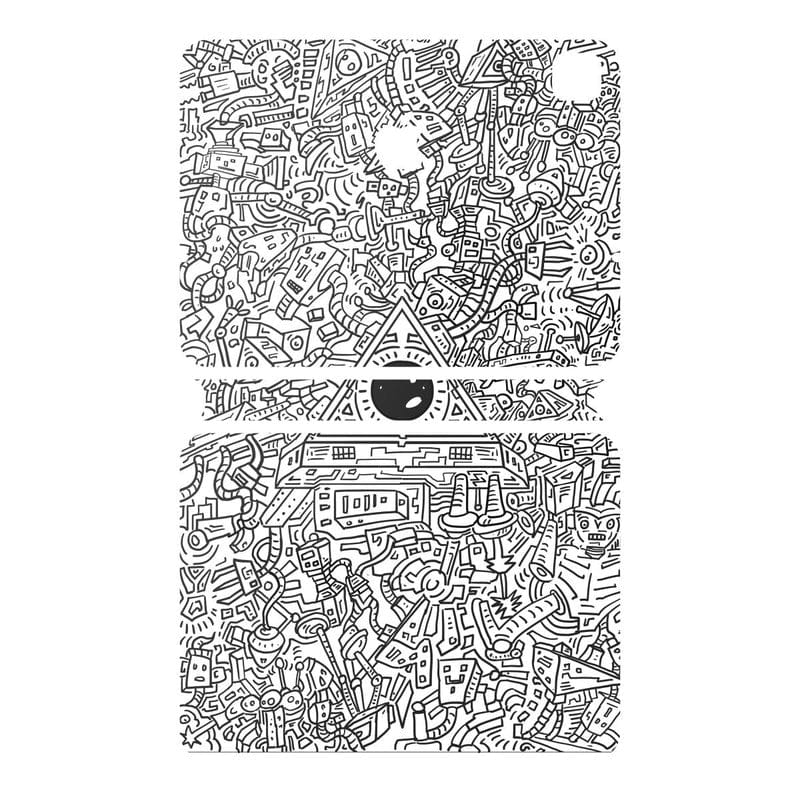 iPad Magic Keyboard Doodle Robot Skin