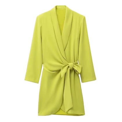 Neon Bow Knot Short Dress-S