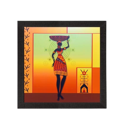 Colorful Tribal Woman Satin Matt Texture UV Art Painting