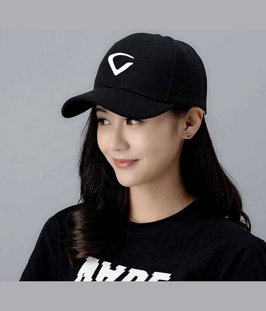 Babji Black Cotton Women's Cap ( Pack of 1 )
